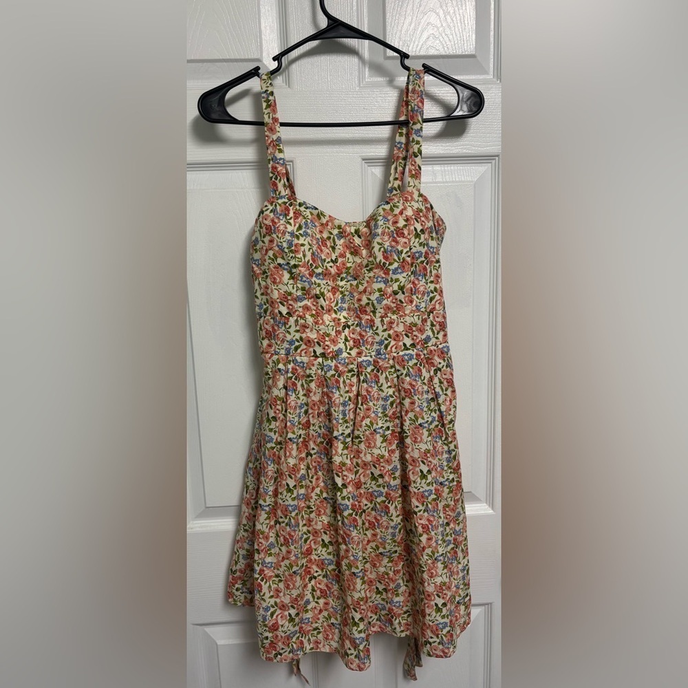Floral Cottagecore Sundress Vintage-Inspired Fit & Flare Dress Girls 9/10